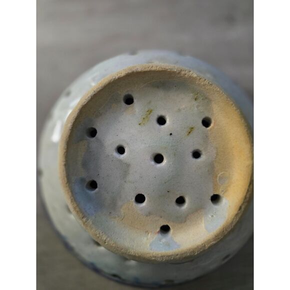 Vintage Mexican Folk Art Stoneware Pottery Strainer - Picture 4 of 5